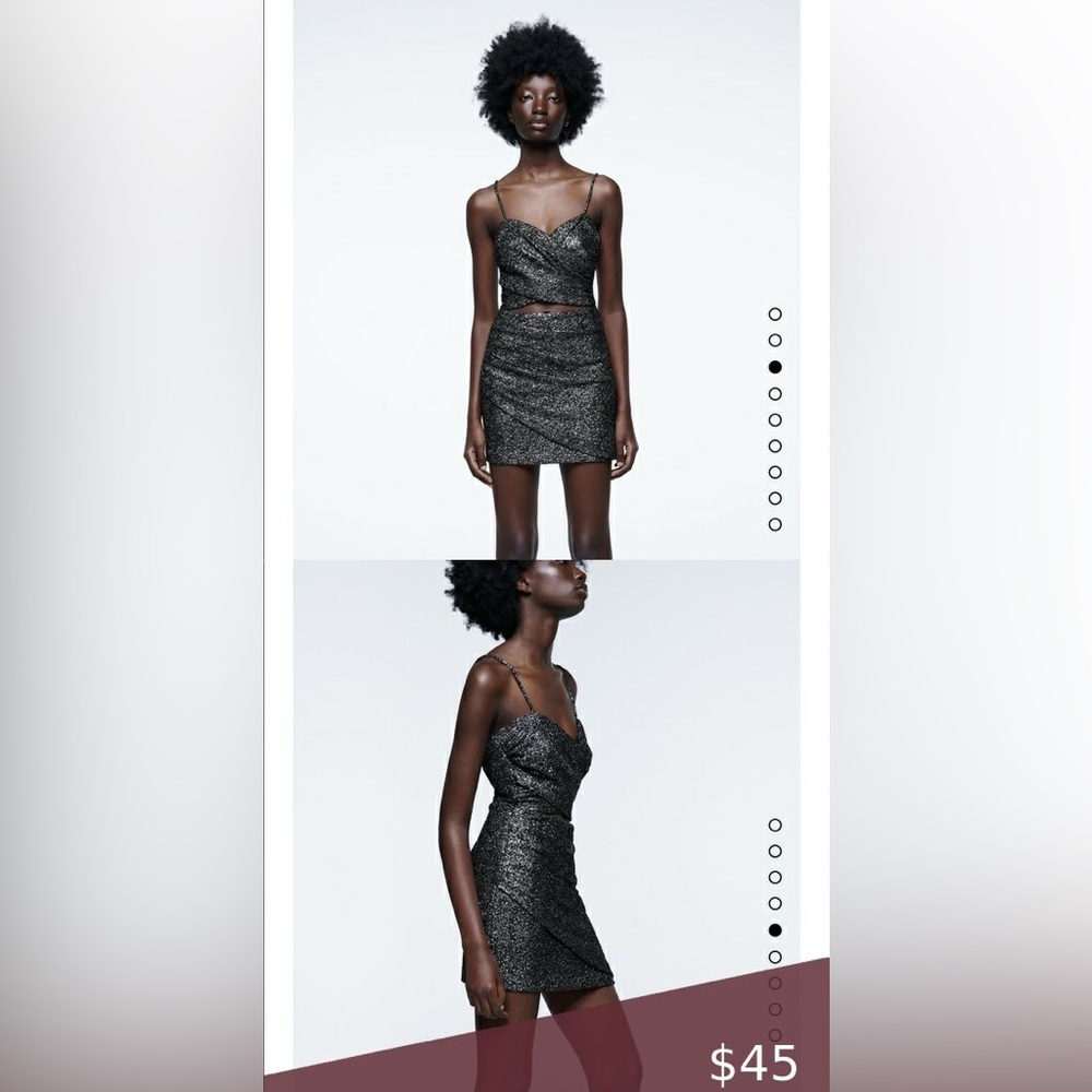 Zara Patterned Cut Out Dress - NWT